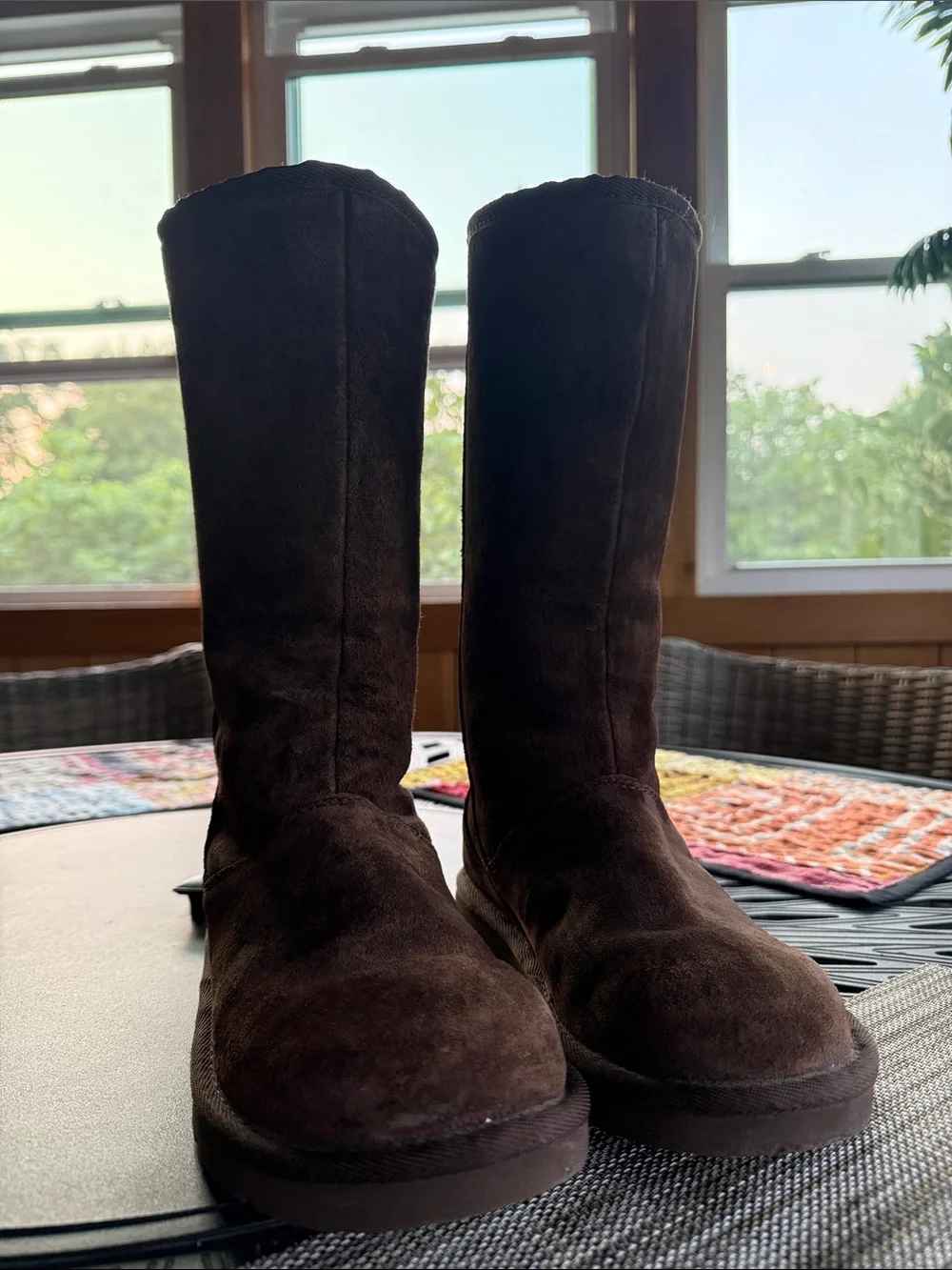 UGG Women’s Knightsbridge tall back zipper shearling Boots sheepskin lining